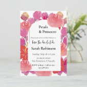 花びら&プロセッコフローラアーチサマーブライダルシャワー 招待状 (スタンド正面)
