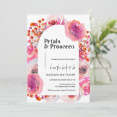 花びら&プロセッコフローラアーチサマーブライダルシャワー 招待状 (スタンド正面)