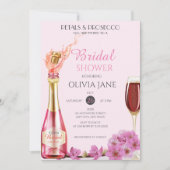 花びら&プロセッコフローラアーチサマーブライダルシャワー 招待状 (正面)
