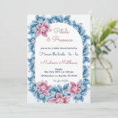 花びら&プロセッコフローラアーチサマーブライダルシャワー 招待状 (スタンド正面)