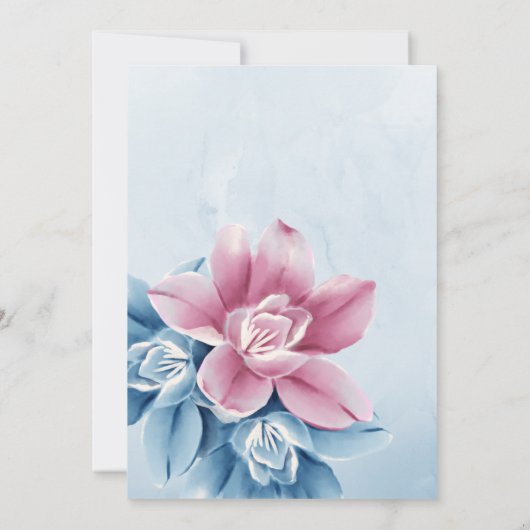 花びら&プロセッコフローラアーチサマーブライダルシャワー 招待状 (裏面)