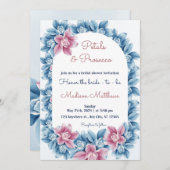 花びら&プロセッコフローラアーチサマーブライダルシャワー 招待状 (正面/裏面)
