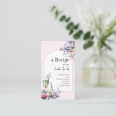 花びら&プロセッコフローラアーチブライダルシャワーレシピ エンクロージャーカード (スタンド正面)