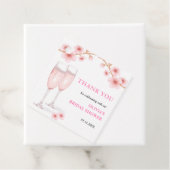 花びら&プロセッコフローラブライダルシャワーありがとう フェイバータグ (インサイチュ)