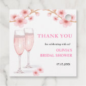 花びら&プロセッコフローラブライダルシャワーありがとう フェイバータグ (裏面)