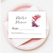 花びら&プロセッコフローラブライダルシャワーレシピ注 エンクロージャーカード