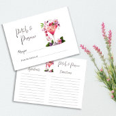 花びら&プロセッコフローラブライダルシャワーレシピ ノートカード