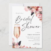 花びら&プロセッコフローラブライダルシャワー招待 招待状 (正面)