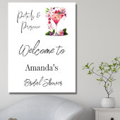 花びら&プロセッコフローラブライダルシャワー日付ゲーム ポスター