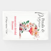 花びら&プロセッコフローラブライダルシャワー歓迎 横断幕 (横)