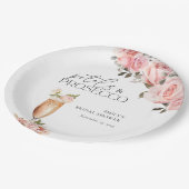 花びら&プロセッコフローラブライダルシャワー ペーパープレート (アングル)