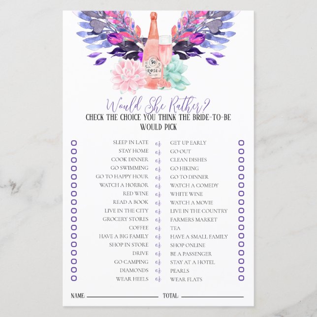 花びら&プロセッコブライダルゲームは彼女はむしろ彼女だろう (正面)