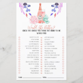 花びら&プロセッコブライダルゲームは彼女はむしろ彼女だろう