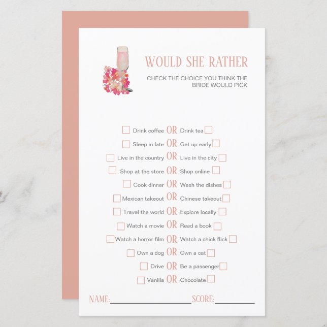 花びら&プロセッコブライダルシャワーは彼女が好き (正面/裏面)