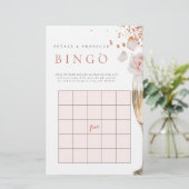 花びら&プロセッコブライダルシャワーギフトビンゴゲーム 便箋 (スタンド正面)