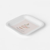 花びら&プロセッコブライダルシャワーバチェロレッテ ペーパープレート (傾斜あり)