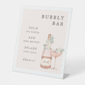 花びら&プロセッコブライダルシャワーバブリーバー 台座サイン (正面)