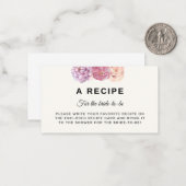 花びら&プロセッコブライダルシャワーレシピカード ノートカード (正面/裏面インサイチュ)