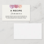 花びら&プロセッコブライダルシャワーレシピカード ノートカード (正面/裏面)