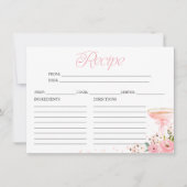 花びら&プロセッコブライダルシャワーレシピカード 招待状 (正面)
