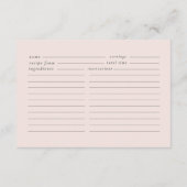 花びら&プロセッコブライダルシャワーレシピリクエスト エンクロージャーカード (裏面)