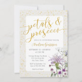 花びら&プロセッコブライダルシャワー招待 招待状 (正面)