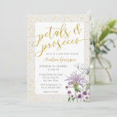 花びら&プロセッコブライダルシャワー招待 招待状 (スタンド正面)