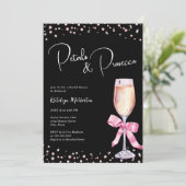 花びら&プロセッコブライダルシャワー招待 招待状 (スタンド正面)