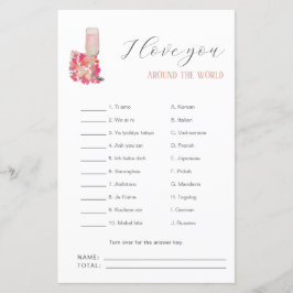 花びら&プロセッコブライダルシャワー私はあなたを愛するゲーム