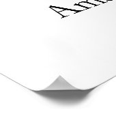 花びら&プロセッコブルーフローラ赤面ブライダルシャワー ポスター (角)