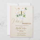 花びら&プロセッコホワイトフラワーシャンパン 招待状 (正面)