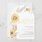 花びら&プロセッコボホサンフラワーブライダルシャワー 招待状 (正面)