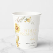 花びら&プロセッコボホサンフラワーブライダルシャワー 紙コップ (裏面)