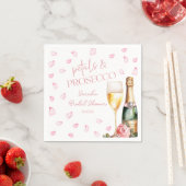 花びら&プロセッコミモサシャンパンブライダルシャワー スタンダードカクテルナプキン (インサイチュ)