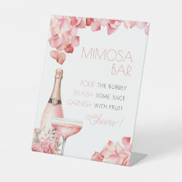 花びら&プロセッコミモサバーブライダルシャワー 台座サイン
