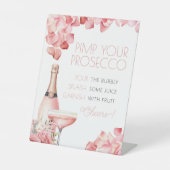 花びら&プロセッコミモサバーブライダルシャワー 台座サイン (正面)