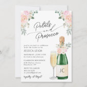 花びら&プロセッコワきらめくインブライダルシャワー 招待状 (正面)