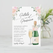 花びら&プロセッコワきらめくインブライダルシャワー 招待状 (スタンド正面)