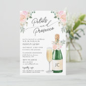 花びら&プロセッコワきらめくインブライダルシャワー 招待状 (スタンド正面)