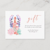 花びら&プロセッコ多肉ブライダルシャワーギフト エンクロージャーカード (正面)