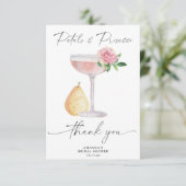 花びら&プロセッコ感謝してい – ユーブライダルシャワー サンキューカード (スタンド正面)