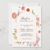 花びら&プロセッコ春の花ブライダルシャワー 招待状 (正面)