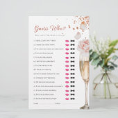 花びら&プロセッコ誰がブライダルシャワーゲーム 便箋 (スタンド正面)