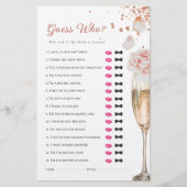 花びら&プロセッコ誰がブライダルシャワーゲーム 便箋 (正面)