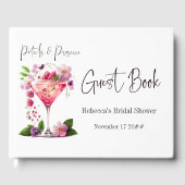 花びら&プロセッコ赤面ピンクフローラブライダルシャワー ゲストブック (正面)