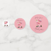 花びら&プロセッコ赤面ピンクフローラブライダルシャワー コンフェッティ (裏面)