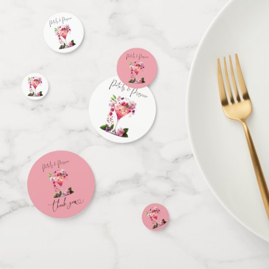 花びら&プロセッコ赤面ピンクフローラブライダルシャワー コンフェッティ (グループ)