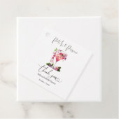 花びら&プロセッコ赤面ピンクフローラブライダルシャワー フェイバータグ (インサイチュ)