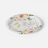 花びら&プロセッコ |バラ金ゴールドフローラブライダルシャワー ペーパープレート (アングル)