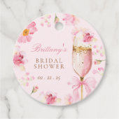 花びら プロセッコ ブライダルシャワー フェイバータグ (正面)